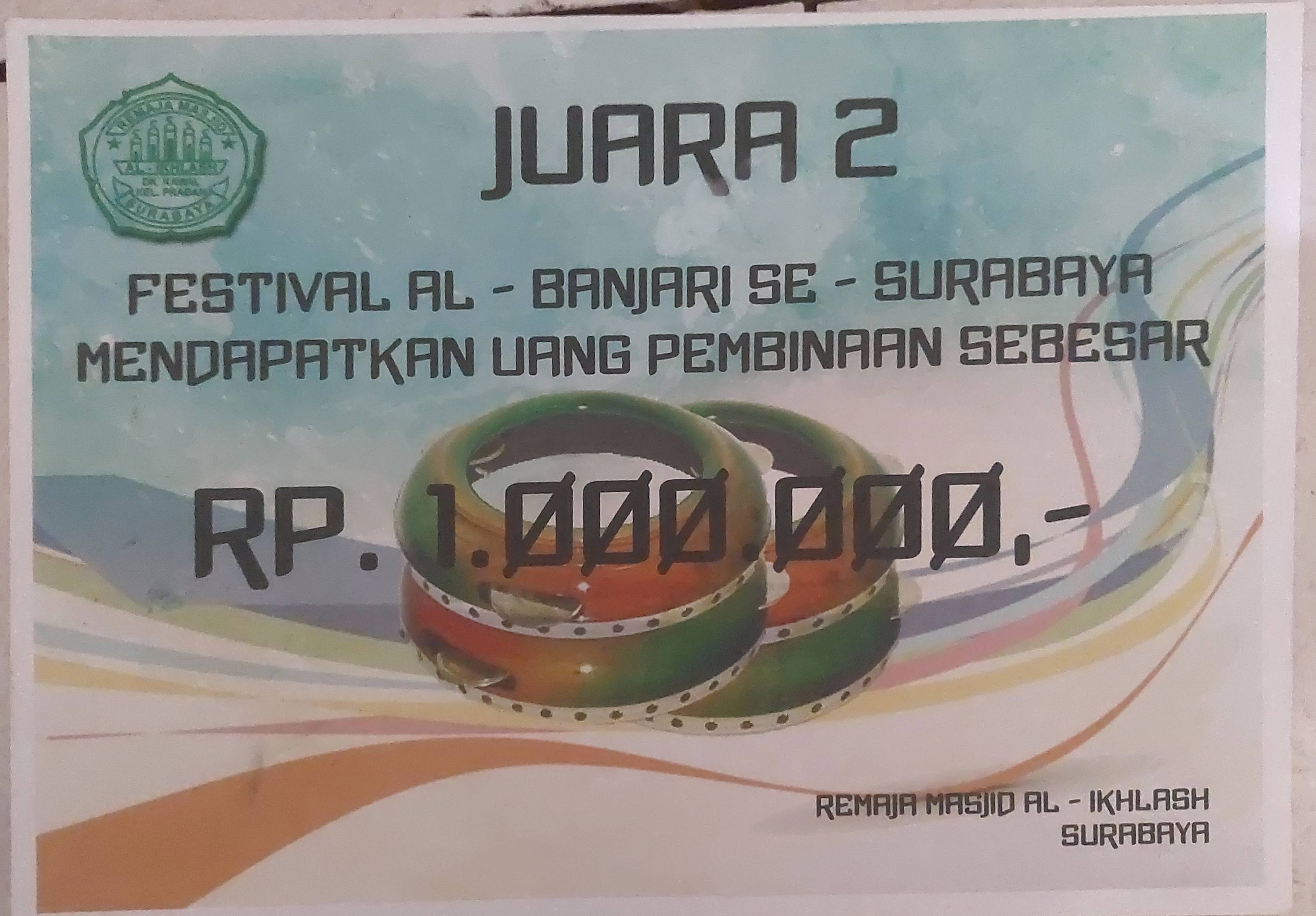 Juara 2 Festival Al-Banjari Se-Surabaya
