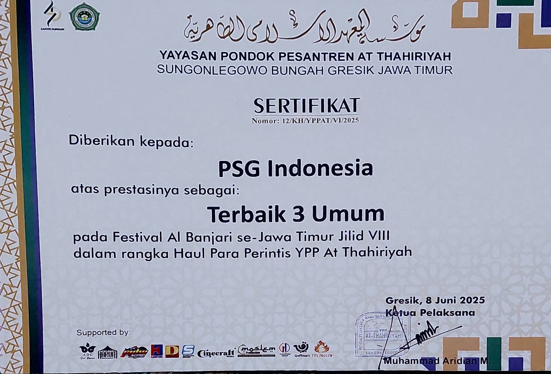 Juara 3 Festival Banjari Se-Jawa Timur